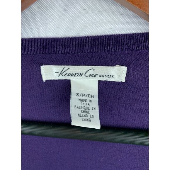 Kenneth Cole Womens Purple Button-Front Cardigan Sweater S - Picture 3 of 5